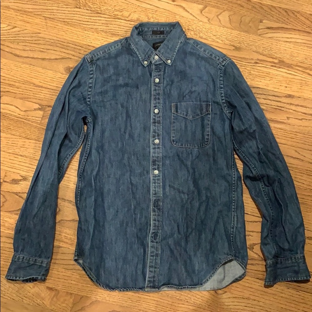 J Crew slim denim shirt medium blue, small